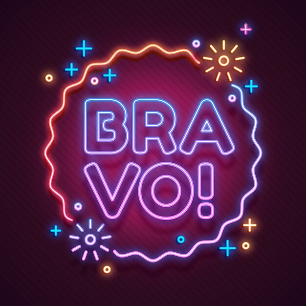 Messaggio di bravo lettering sfumato