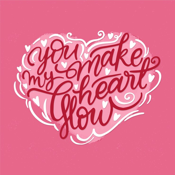 Vettore gratuito mi fai illuminare il cuore con lettere