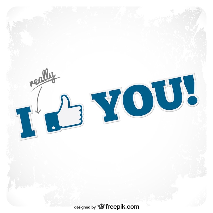 Vettore gratuito mi piaci davvero lettering