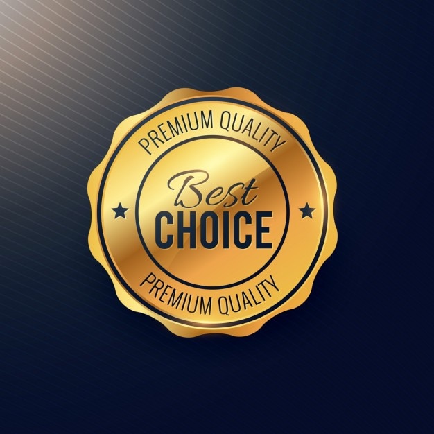 Vettore gratuito miglior design d&#39;oro scelta distintivo