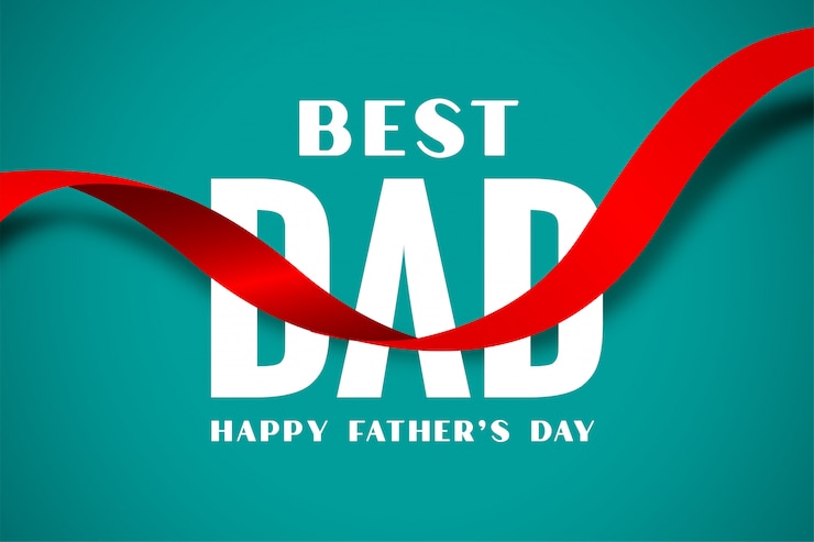 Vettore gratuito miglior stile papà felice giorno di padri