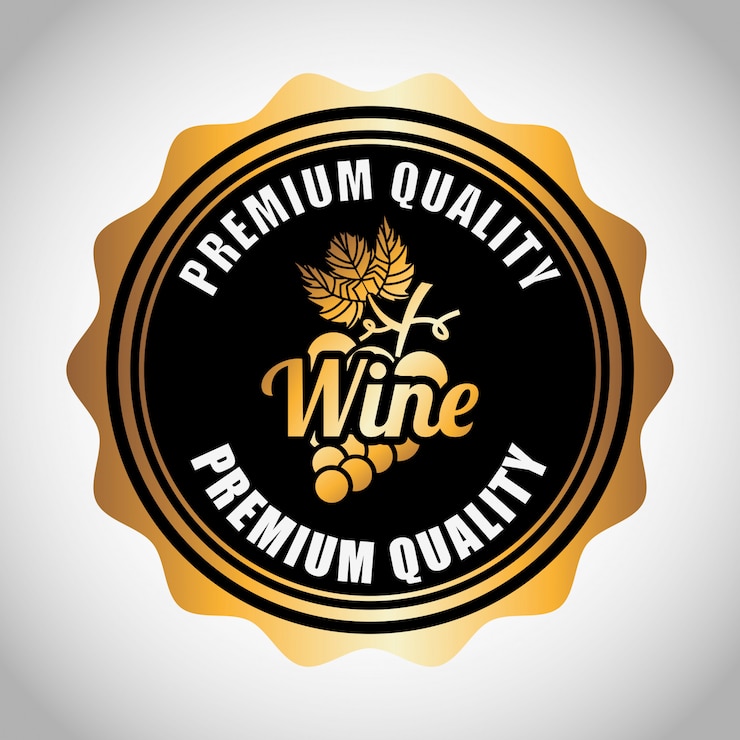 Vettore gratuito migliore etichetta del vino