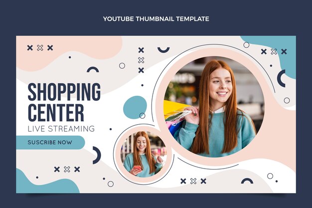 Miniatura di youtube del centro commerciale disegnato a mano