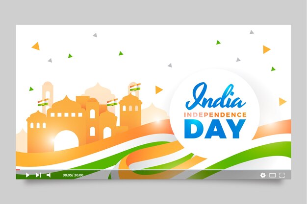 Miniatura di youtube del giorno dell'indipendenza dell'india sfumata
