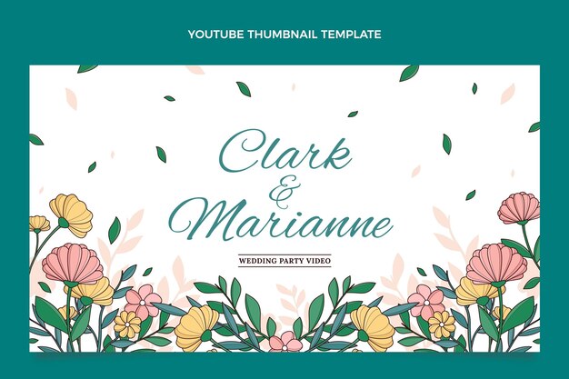 Miniatura di youtube del matrimonio disegnata a mano