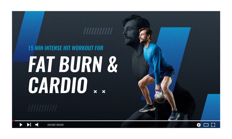 Vettore gratuito miniatura di youtube del viaggio di fitness