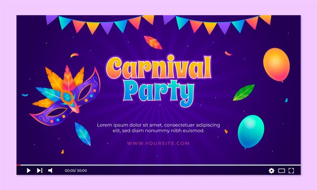 Miniatura di youtube della celebrazione del carnevale