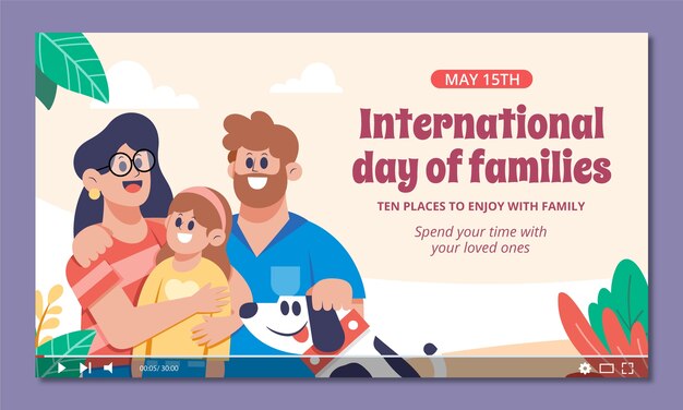 Miniatura di Youtube per la celebrazione della giornata internazionale delle famiglie