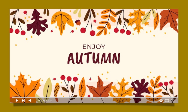Miniatura di YouTube piatta per la celebrazione dell'autunno