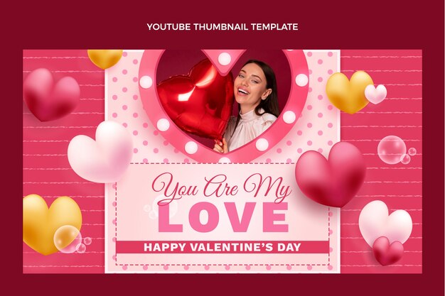 Miniatura di youtube realistica di San Valentino