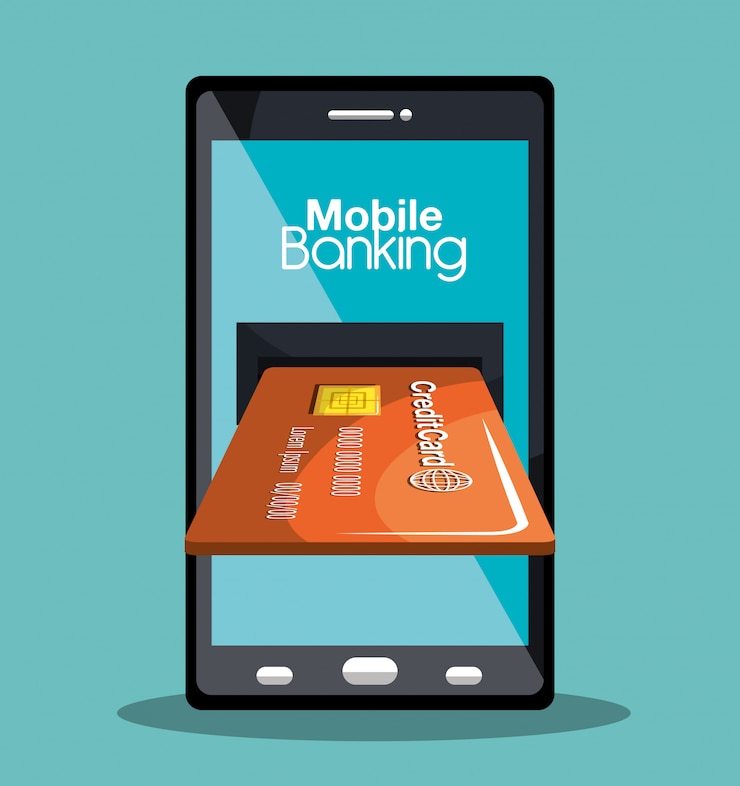 Vettore gratuito mobile banking  