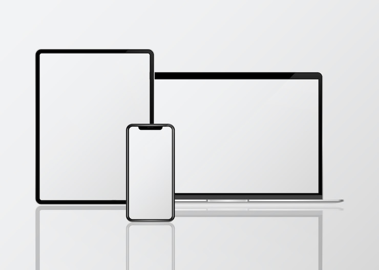 Vettore gratuito mockup del dispositivo digitale