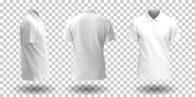 mockup di polo bianca da uomo