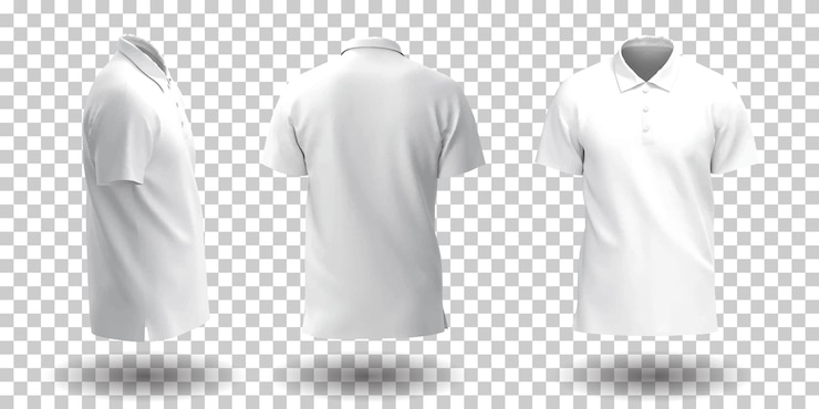 mockup di polo bianca da uomo