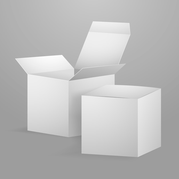 Mockup di scatola cubo realistico