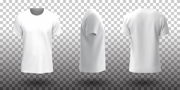 mockup di t-shirt bianca a maniche corte