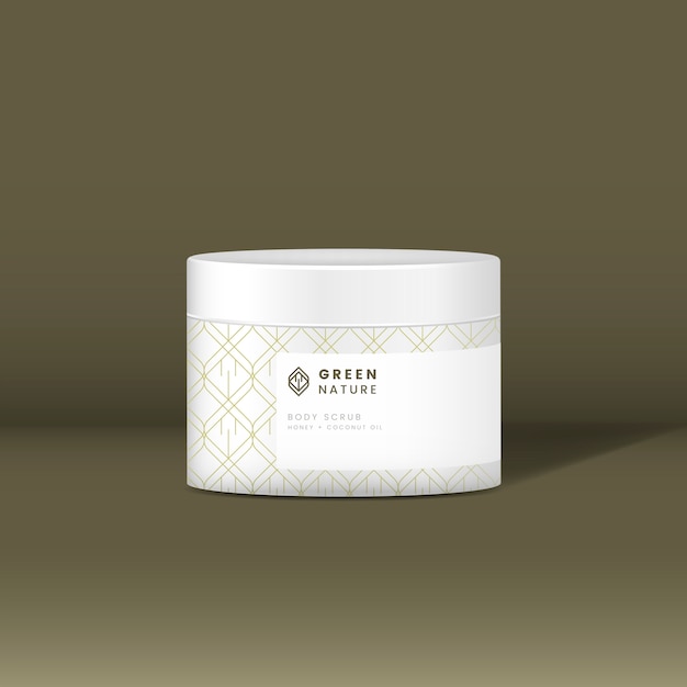 Mockup di vaso cosmetico