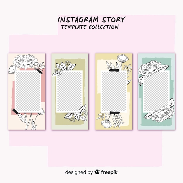 Modelli di storie di Instagram con cornice vuota