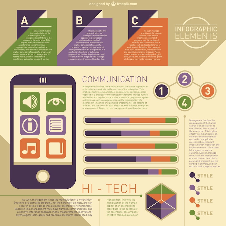 Vettore gratuito modelli infografica gratis