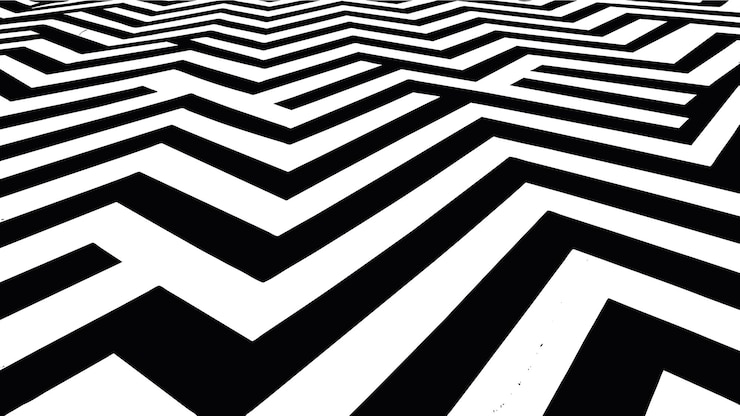 Vettore gratuito modello a zigzag lineare nero