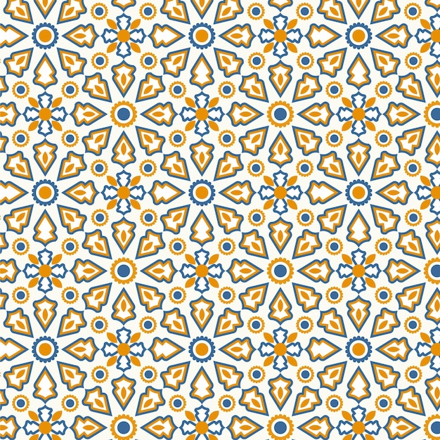 Modello arabo ornamentale design piatto