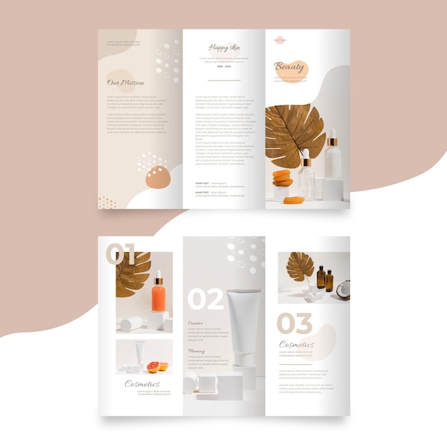 Modello astratto a tre ante brochure