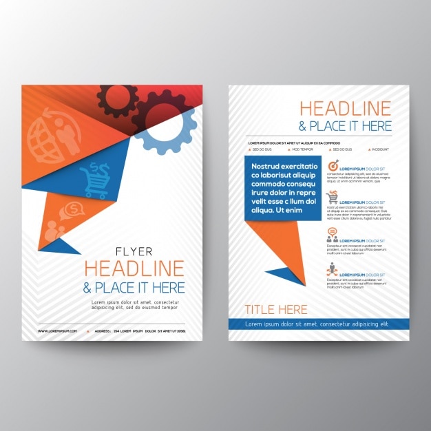 Vettore gratuito modello astratto brochure