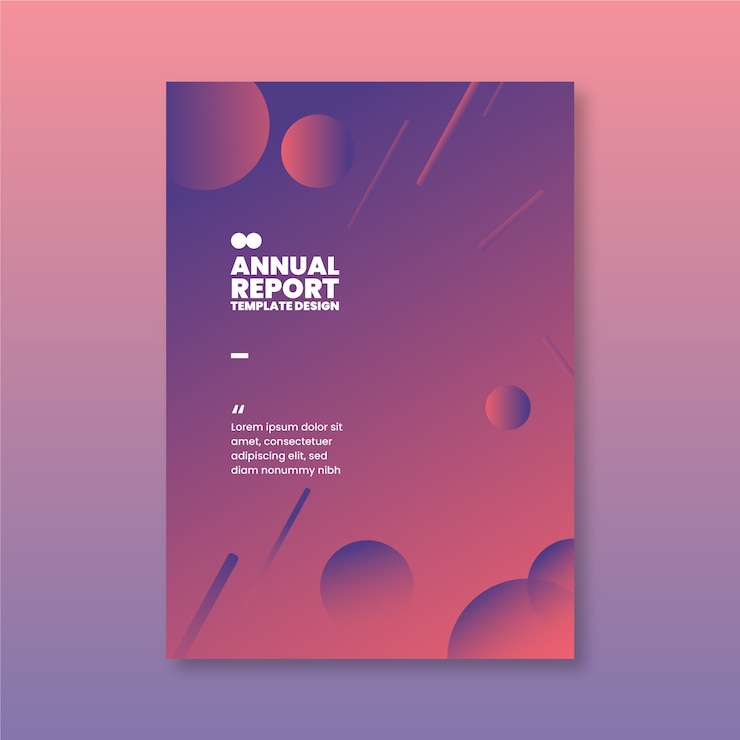 Vettore gratuito modello astratto colorato rapporto annuale