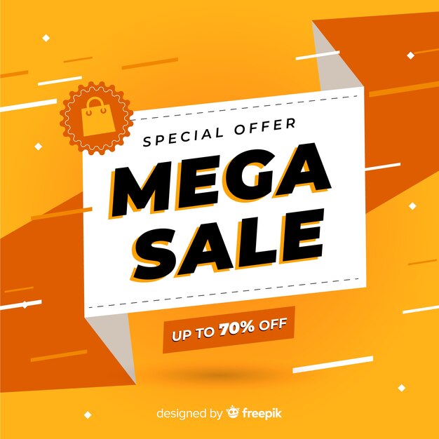 Modello astratto di banner di promozione di vendita