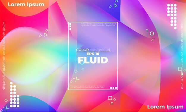 Modello astratto di colore dell'onda fluida di sfondo sfumato liquido di colore neon con stile di movimento dinamico geometrico moderno adatto per carta da parati Banner sfondo carta libro illustrazione pagina di destinazione