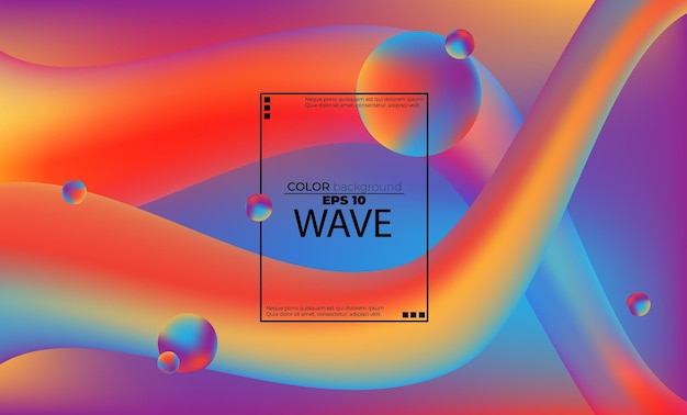 Modello astratto di colore dell'onda fluida di sfondo sfumato liquido di colore neon con stile di movimento dinamico geometrico moderno adatto per carta da parati Banner sfondo carta libro illustrazione pagina di destinazione