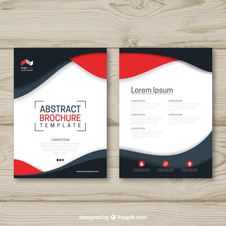 Vettore gratuito modello astratto di flyer con design piatto