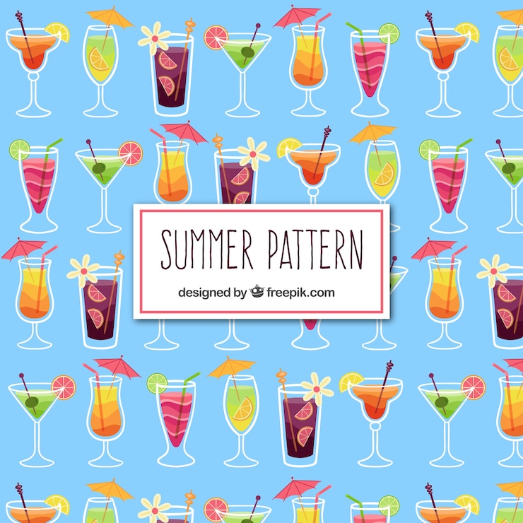 Vettore gratuito modello cocktail