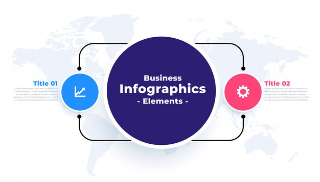 Modello connectiinfographic in due passaggi