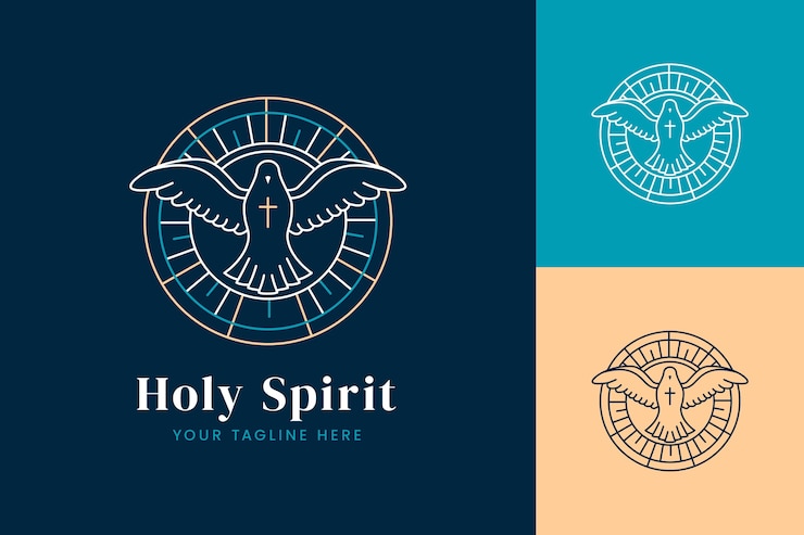 Vettore gratuito modello del logo della chiesa a disegno piatto