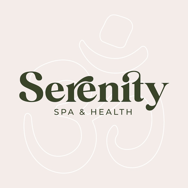 Vettore gratuito modello del logo della serenity spa e della salute