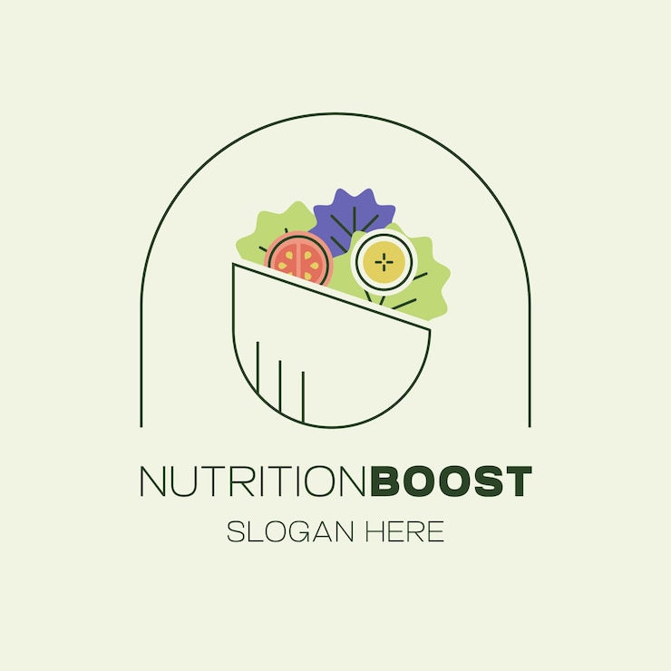 Vettore gratuito modello del logo nutrizionale