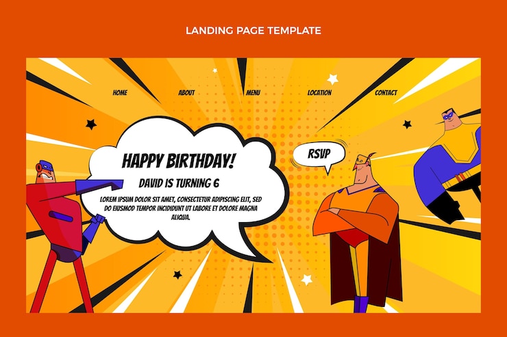 Vettore gratuito modello della pagina di destinazione del compleanno dei mezzitoni sfumati