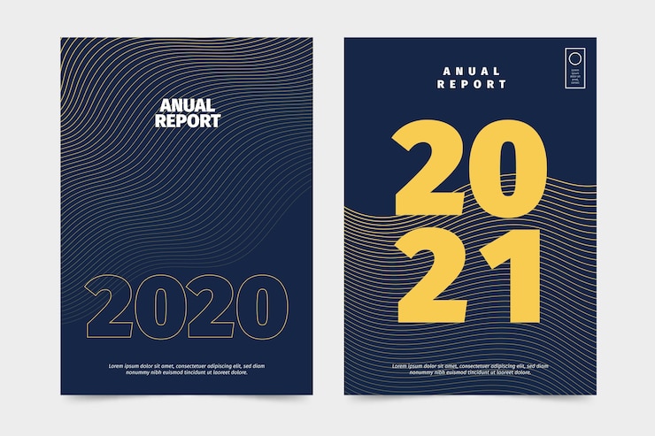 Vettore gratuito modello di abstract per la relazione annuale