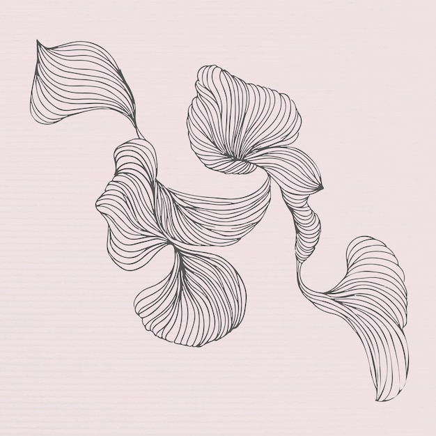 Modello di annunci social con cornice floreale Swirly