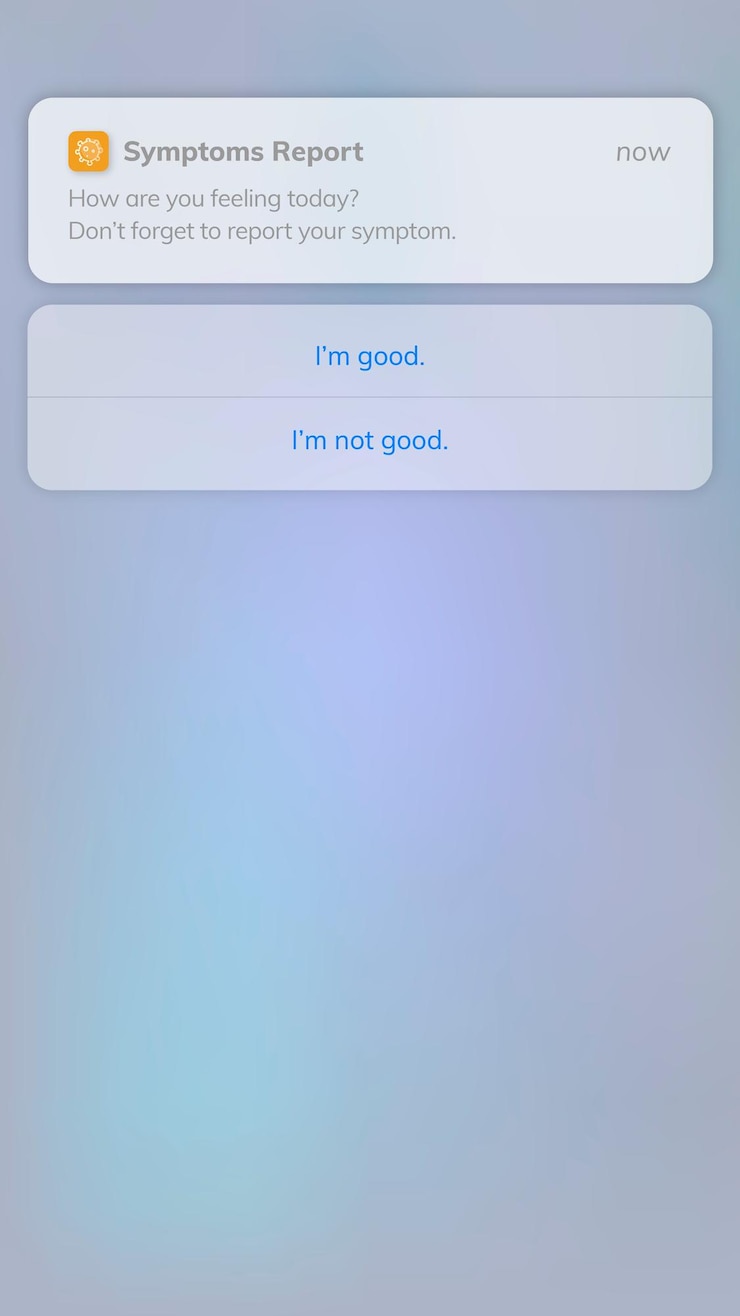 Vettore gratuito modello di app per notifiche di esposizione al covid-19 vettore schermo mobile vector