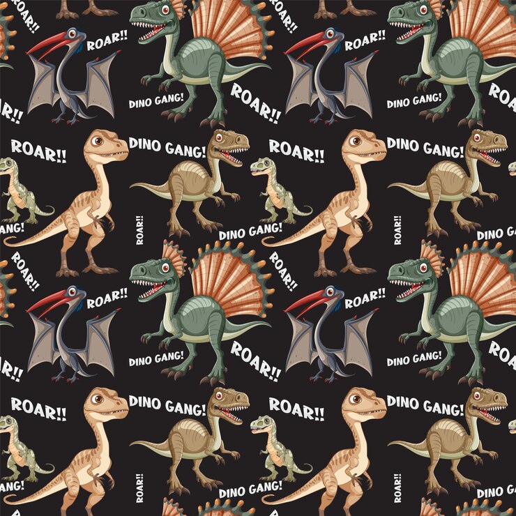 Vettore gratuito modello di avventura dei dinosauri