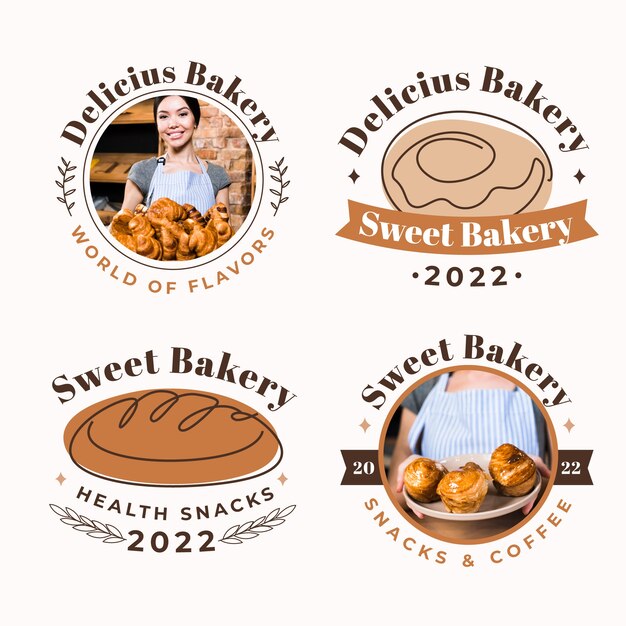 Modello di badge da forno disegnato a mano