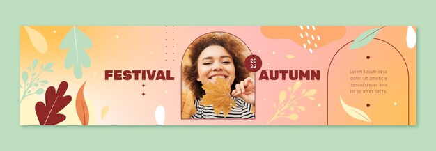 Modello di banner a contrazione graduale per la celebrazione del festival di metà autunno