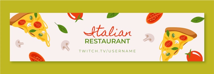 Vettore gratuito modello di banner a contrazione piatta per ristorante di cucina italiana