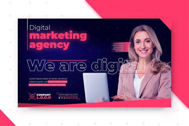 Modello di banner aziendale di marketing