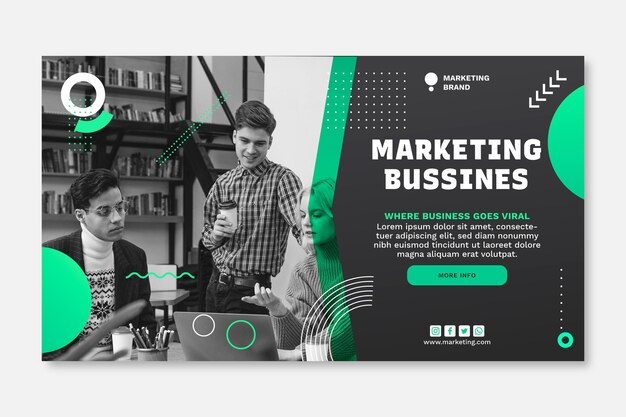 Modello di banner aziendale di marketing