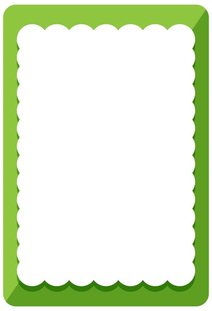 Modello di banner cornice ricciolo verde vuoto