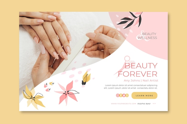 Modello di banner del salone di bellezza
