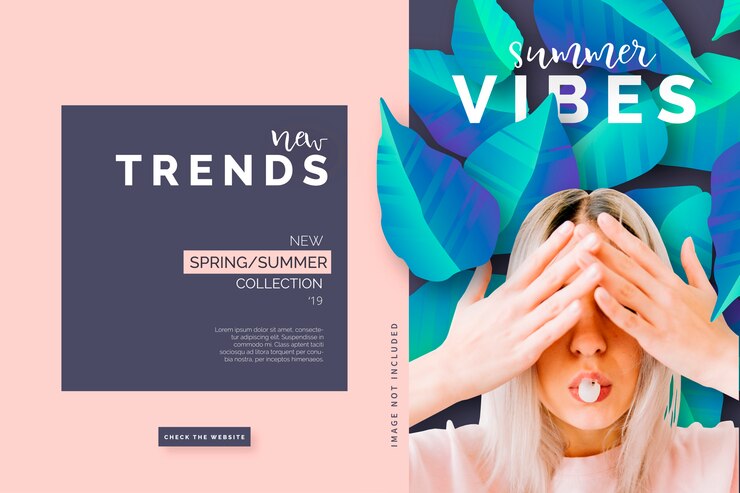 Vettore gratuito modello di banner di moda moderna